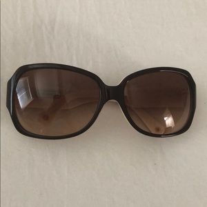 Coach Tortoiseshell & Cream Square Sunglasses